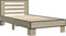 vidaXL - Bedframe - bewerkt - hout - en - metaal - sonoma - eikenkleurig - 90x200 - cm