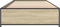 vidaXL - Bedframe - bewerkt - hout - en - metaal - sonoma - eikenkleurig - 100x200 - cm