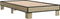 vidaXL - Bedframe - bewerkt - hout - en - metaal - sonoma - eikenkleurig - 100x200 - cm