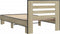 vidaXL - Bedframe - bewerkt - hout - en - metaal - sonoma - eikenkleurig - 75x190 - cm