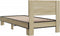 vidaXL - Bedframe - bewerkt - hout - en - metaal - sonoma - eikenkleurig - 100x200 - cm