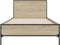 vidaXL - Bedframe - bewerkt - hout - en - metaal - sonoma - eikenkleurig - 75x190 - cm