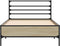 vidaXL - Bedframe - bewerkt - hout - en - metaal - sonoma - eikenkleurig - 75x190 - cm