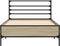 vidaXL - Bedframe - bewerkt - hout - en - metaal - sonoma - eikenkleurig - 90x200 - cm