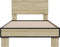 vidaXL - Bedframe - bewerkt - hout - en - metaal - sonoma - eikenkleurig - 100x200 - cm