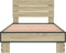 vidaXL - Bedframe - bewerkt - hout - en - metaal - sonoma - eikenkleurig - 90x190 - cm