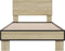 vidaXL - Bedframe - bewerkt - hout - en - metaal - sonoma - eikenkleurig - 75x190 - cm