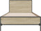 vidaXL - Bedframe - bewerkt - hout - en - metaal - sonoma - eikenkleurig - 100x200 - cm