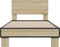 vidaXL - Bedframe - bewerkt - hout - en - metaal - sonoma - eikenkleurig - 90x190 - cm