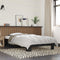 vidaXL - Bedframe - bewerkt - hout - en - metaal - zwart - 100x200 - cm
