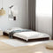 vidaXL - Bedframe - bewerkt - hout - en - metaal - zwart - 100x200 - cm