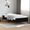 vidaXL - Bedframe - bewerkt - hout - en - metaal - zwart - 100x200 - cm