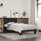 vidaXL - Bedframe - bewerkt - hout - en - metaal - zwart - 100x200 - cm