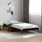 vidaXL - Bedframe - bewerkt - hout - en - metaal - zwart - 100x200 - cm