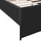 vidaXL - Bedframe - bewerkt - hout - en - metaal - zwart - 100x200 - cm