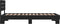 vidaXL - Bedframe - bewerkt - hout - en - metaal - zwart - 100x200 - cm