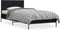 vidaXL - Bedframe - bewerkt - hout - en - metaal - zwart - 100x200 - cm