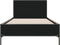 vidaXL - Bedframe - bewerkt - hout - en - metaal - zwart - 100x200 - cm