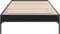 vidaXL - Bedframe - bewerkt - hout - en - metaal - zwart - 100x200 - cm