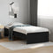 vidaXL - Bedframe - bewerkt - hout - en - metaal - zwart - 75x190 - cm