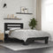 vidaXL - Bedframe - bewerkt - hout - en - metaal - zwart - 75x190 - cm