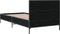vidaXL - Bedframe - bewerkt - hout - en - metaal - zwart - 75x190 - cm