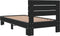 vidaXL - Bedframe - bewerkt - hout - en - metaal - zwart - 75x190 - cm