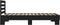 vidaXL - Bedframe - bewerkt - hout - en - metaal - zwart - 75x190 - cm