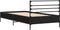 vidaXL - Bedframe - bewerkt - hout - en - metaal - zwart - 75x190 - cm