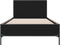 vidaXL - Bedframe - bewerkt - hout - en - metaal - zwart - 75x190 - cm