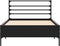 vidaXL - Bedframe - bewerkt - hout - en - metaal - zwart - 75x190 - cm