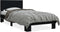 vidaXL - Bedframe - bewerkt - hout - en - metaal - zwart - 90x190 - cm