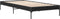 vidaXL - Bedframe - bewerkt - hout - en - metaal - zwart - 90x190 - cm