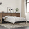 vidaXL - Bedframe - bewerkt - hout - en - metaal - zwart - 90x190 - cm