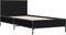vidaXL - Bedframe - bewerkt - hout - en - metaal - zwart - 90x190 - cm