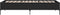 vidaXL - Bedframe - bewerkt - hout - en - metaal - zwart - 90x190 - cm
