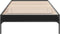 vidaXL - Bedframe - bewerkt - hout - en - metaal - zwart - 90x190 - cm