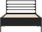 vidaXL - Bedframe - bewerkt - hout - en - metaal - zwart - 90x190 - cm