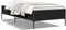 vidaXL - Bedframe - bewerkt - hout - en - metaal - zwart - 90x200 - cm