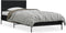vidaXL - Bedframe - bewerkt - hout - en - metaal - zwart - 90x200 - cm