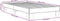 vidaXL - Bedframe - bewerkt - hout - en - metaal - zwart - 90x200 - cm