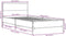 vidaXL - Bedframe - bewerkt - hout - en - metaal - zwart - 90x200 - cm