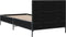 vidaXL - Bedframe - bewerkt - hout - en - metaal - zwart - 90x200 - cm