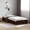 vidaXL - Bedframe - bewerkt - hout - en - metaal - zwart - 90x200 - cm