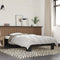vidaXL - Bedframe - bewerkt - hout - en - metaal - zwart - 90x200 - cm