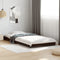 vidaXL - Bedframe - bewerkt - hout - en - metaal - zwart - 90x200 - cm