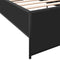 vidaXL - Bedframe - bewerkt - hout - en - metaal - zwart - 90x200 - cm