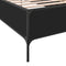vidaXL - Bedframe - bewerkt - hout - en - metaal - zwart - 90x200 - cm
