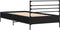 vidaXL - Bedframe - bewerkt - hout - en - metaal - zwart - 90x200 - cm