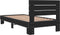vidaXL - Bedframe - bewerkt - hout - en - metaal - zwart - 90x200 - cm